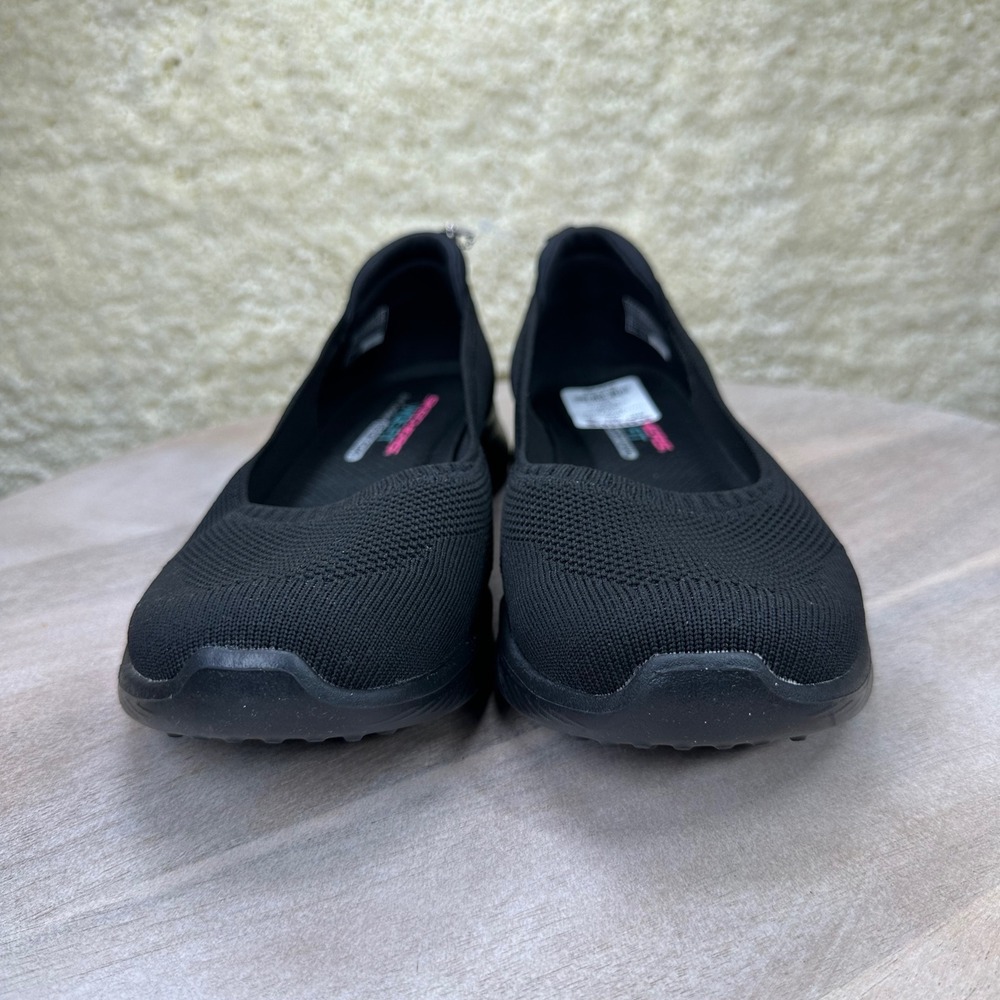 Skechers Stretch Fit Black Knit Slip On Flats 104134W Wide Fit Womens 8.5W - Picture 11 of 11